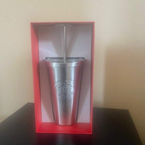 Other Rare Starbucks Stainless Steel Cup With Lid And Straw Nwt Brand